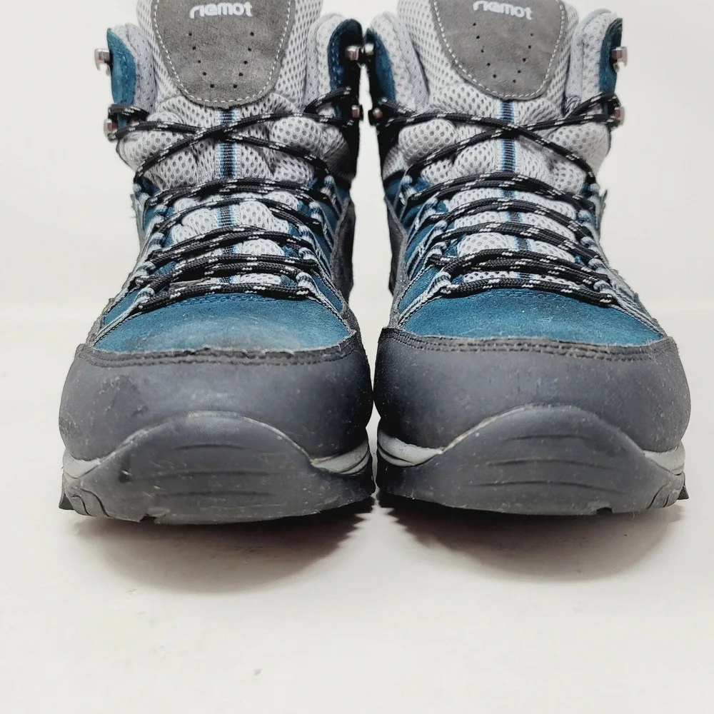 riemot Men's Hiking Boots Size 9 M Waterproof Lightweight Grey Blue RM021